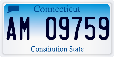 CT license plate AM09759
