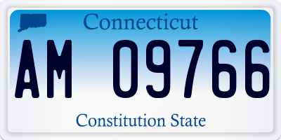 CT license plate AM09766