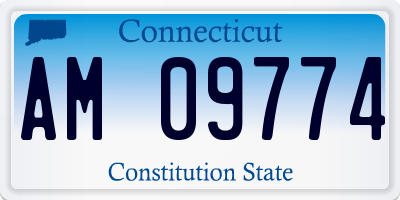CT license plate AM09774