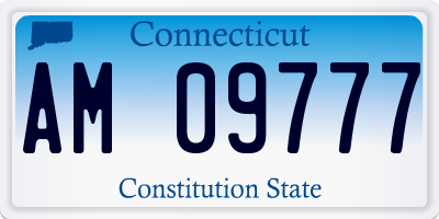 CT license plate AM09777