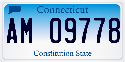 CT license plate AM09778