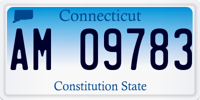 CT license plate AM09783