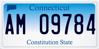 CT license plate AM09784