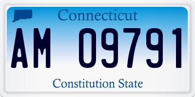 CT license plate AM09791