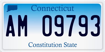 CT license plate AM09793