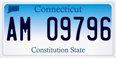 CT license plate AM09796