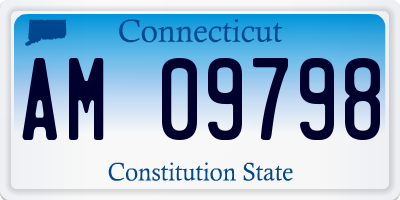 CT license plate AM09798