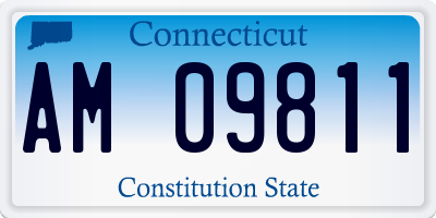 CT license plate AM09811