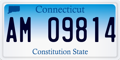 CT license plate AM09814