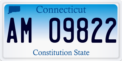 CT license plate AM09822