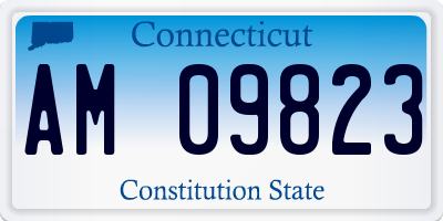 CT license plate AM09823