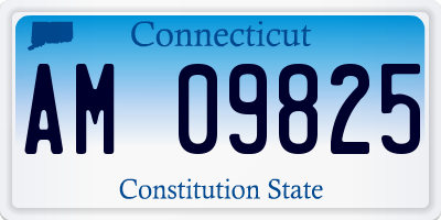 CT license plate AM09825