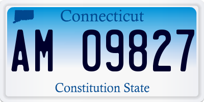 CT license plate AM09827