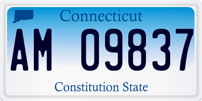 CT license plate AM09837