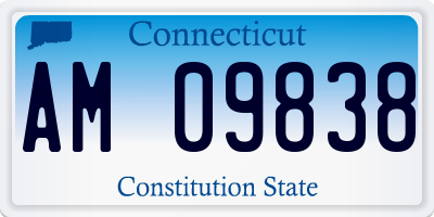 CT license plate AM09838