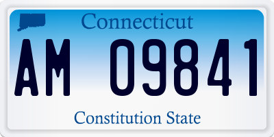 CT license plate AM09841
