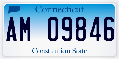 CT license plate AM09846