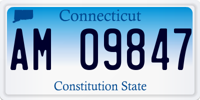 CT license plate AM09847
