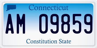 CT license plate AM09859