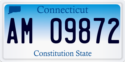 CT license plate AM09872