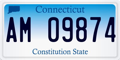 CT license plate AM09874