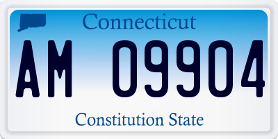 CT license plate AM09904