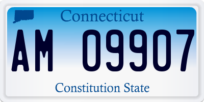 CT license plate AM09907