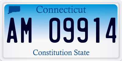 CT license plate AM09914