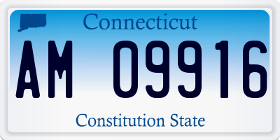 CT license plate AM09916