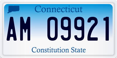 CT license plate AM09921