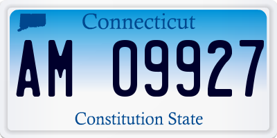 CT license plate AM09927