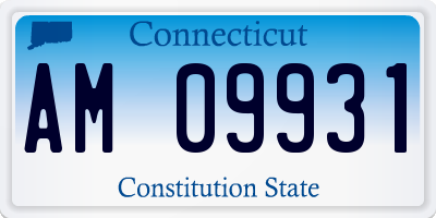 CT license plate AM09931