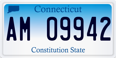 CT license plate AM09942