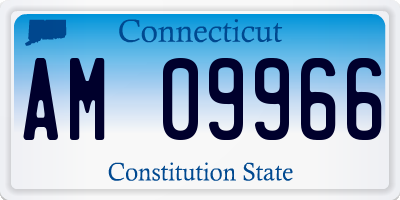 CT license plate AM09966