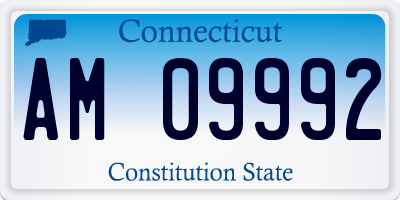 CT license plate AM09992
