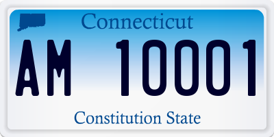 CT license plate AM10001