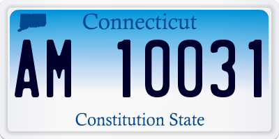 CT license plate AM10031