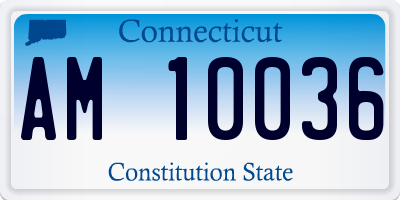 CT license plate AM10036