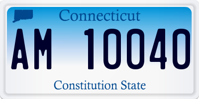 CT license plate AM10040