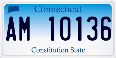 CT license plate AM10136