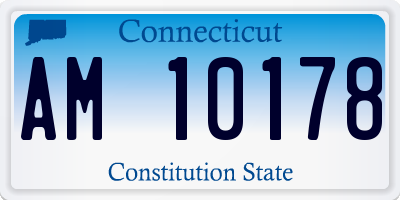 CT license plate AM10178