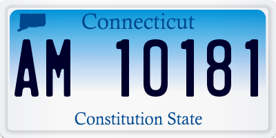 CT license plate AM10181