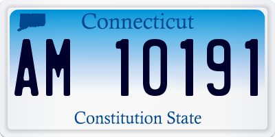 CT license plate AM10191