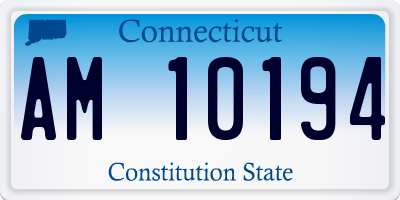 CT license plate AM10194