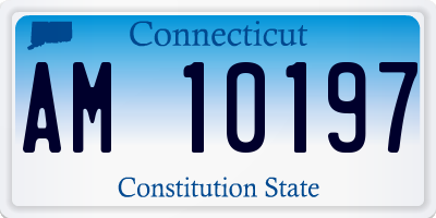 CT license plate AM10197