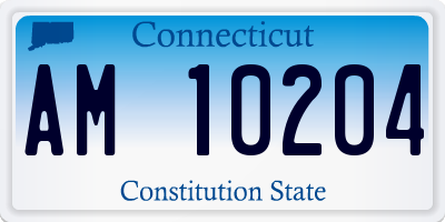 CT license plate AM10204