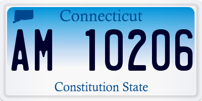CT license plate AM10206