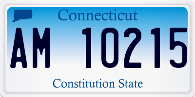 CT license plate AM10215