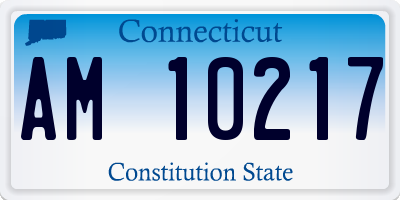 CT license plate AM10217