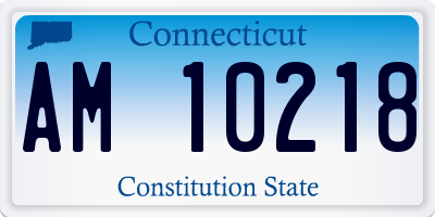 CT license plate AM10218